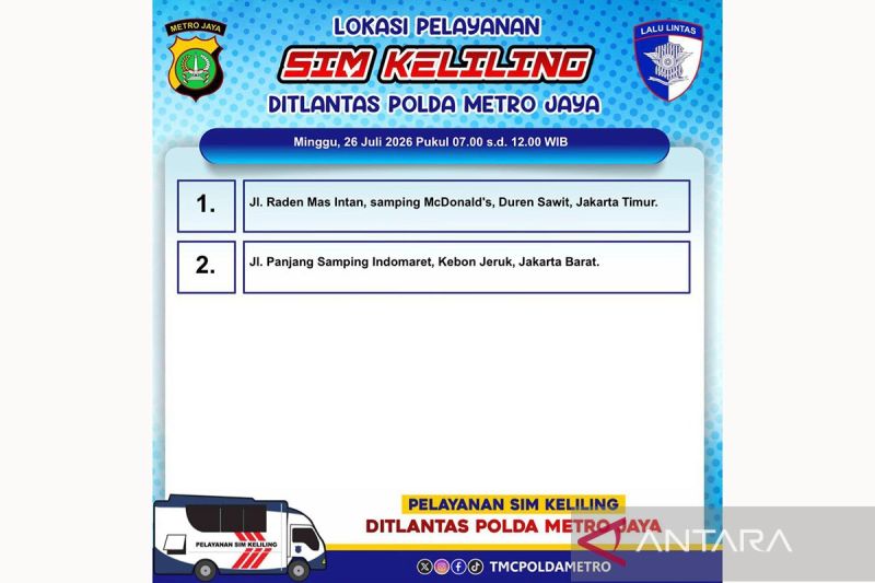 SIM Keliling Jakarta Dua Lokasi Minggu Ini Jangan Lewatkan