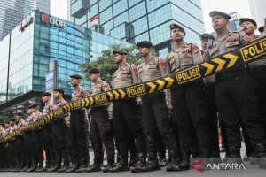 Lenterapos 27 Jakarta Siaga Penuh Ratusan Personel Kawal Aksi